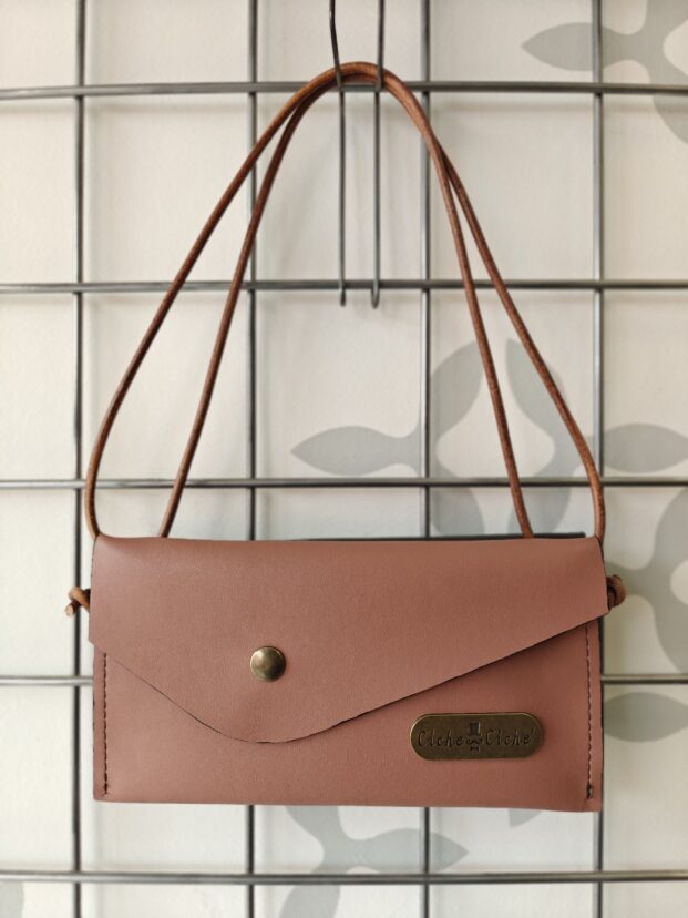 Tracollina/Pochette Blush e Grigio Scuro