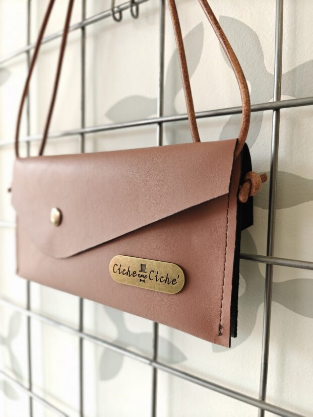 Tracollina/Pochette Blush e Grigio Scuro - immagine 3